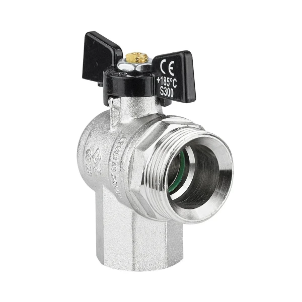 Кран шаровой угловой с американкой BUGATTI OREGON DN 25 1