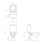 Унітаз підлоговий CARINA CL ON SLIM 3/5 без бачка
