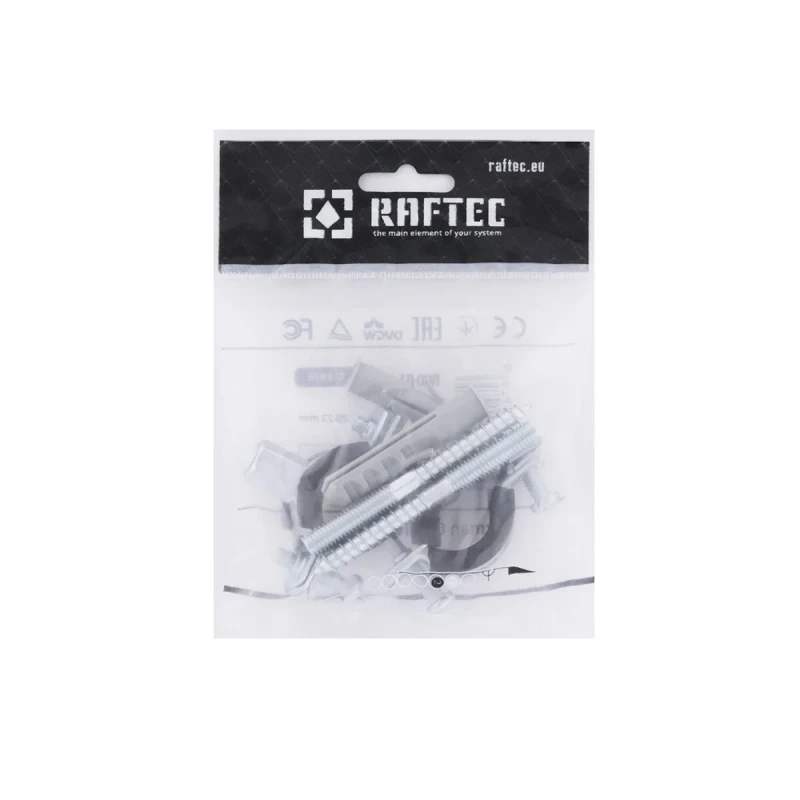 Хомут трубний Raftec (гайка (М8+10)+шуруп) 1/2