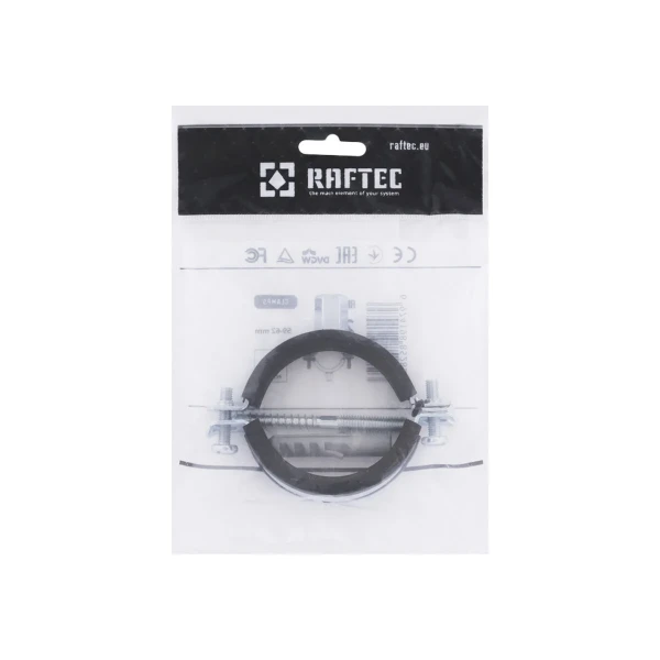 Хомут трубный Raftec (гайка (М8+10)+шуруп) 2