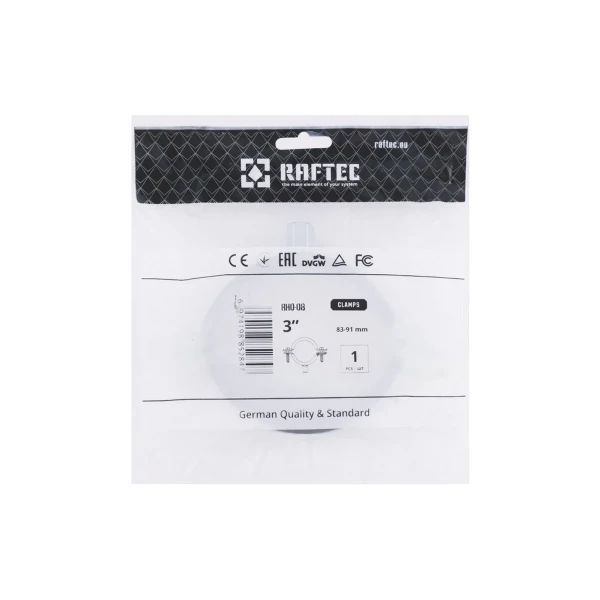 Хомут трубный Raftec (гайка (М8+10)+шуруп) 3