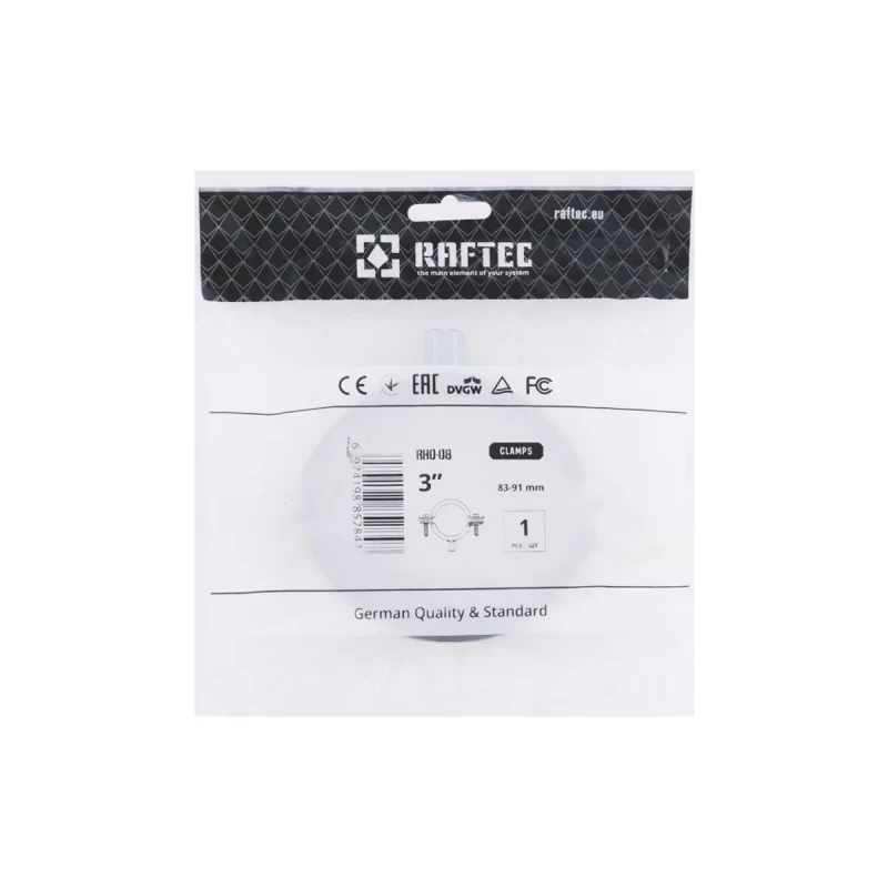 Хомут трубний Raftec (гайка (М8+10)+шуруп) 3