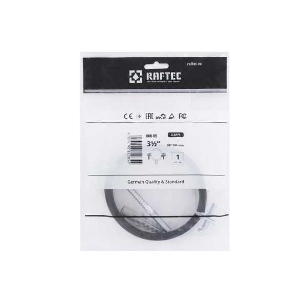 Хомут трубный Raftec (гайка (М8+10)+шуруп) 3 1/2