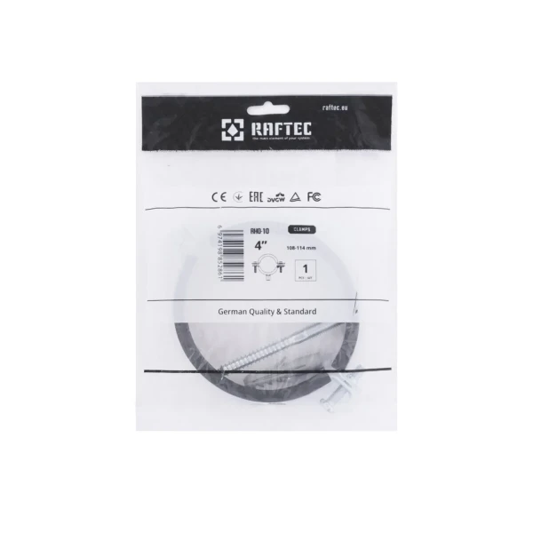 Хомут трубный Raftec (гайка (М8+10)+шуруп) 4