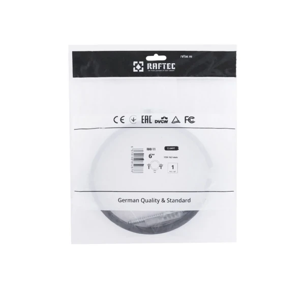 Хомут трубный Raftec (гайка (М8+10)+шуруп) 6