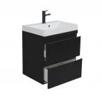 Тумба навісна Lambert Black з умивальником Miraggio Varna 800 LL800VB