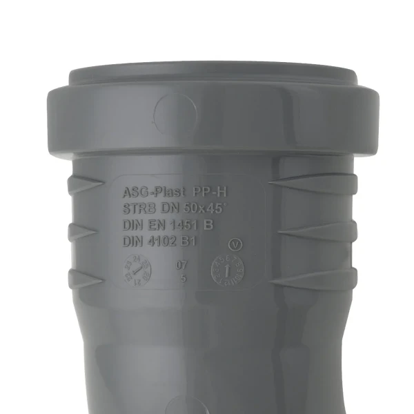 Колено ASG HTR ф50 мм x45°