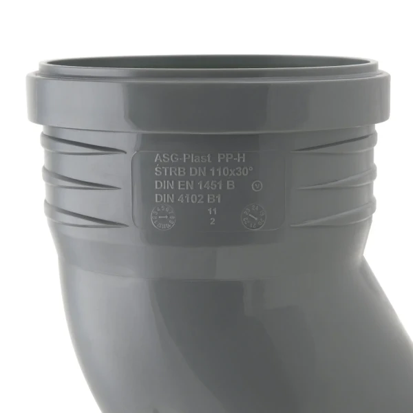 Колено ASG HTR ф110 мм x30°