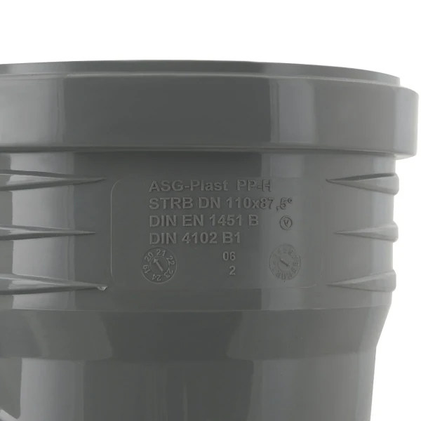 Колено ASG HTR ф110 мм x87°