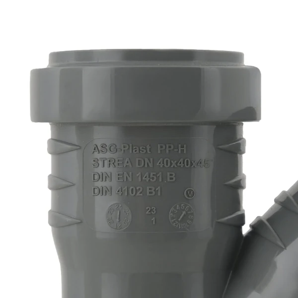 Тройник внутренний ASG HTR ф40мм x45°