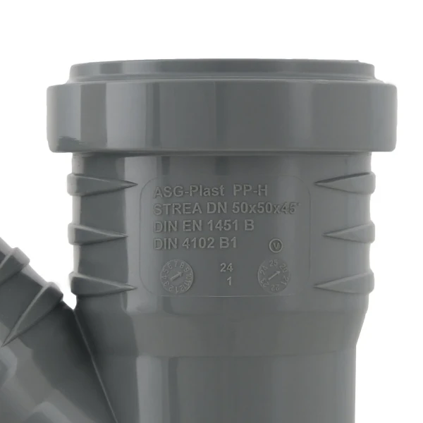 Тройник внутренний ASG HTR ф50мм x45°