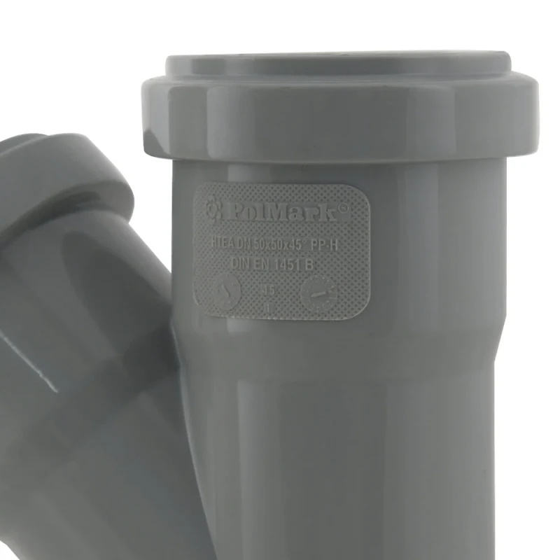 Тройник внутренний Polmark ф50мм x45°