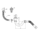 Сифон для ванны Polmark с выпуском 1 1/2