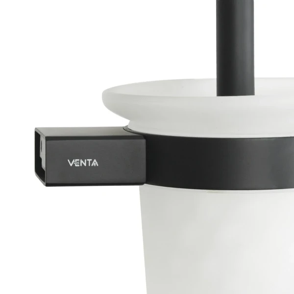 Ершик настенный VENTA V250B матовое стекло черный
