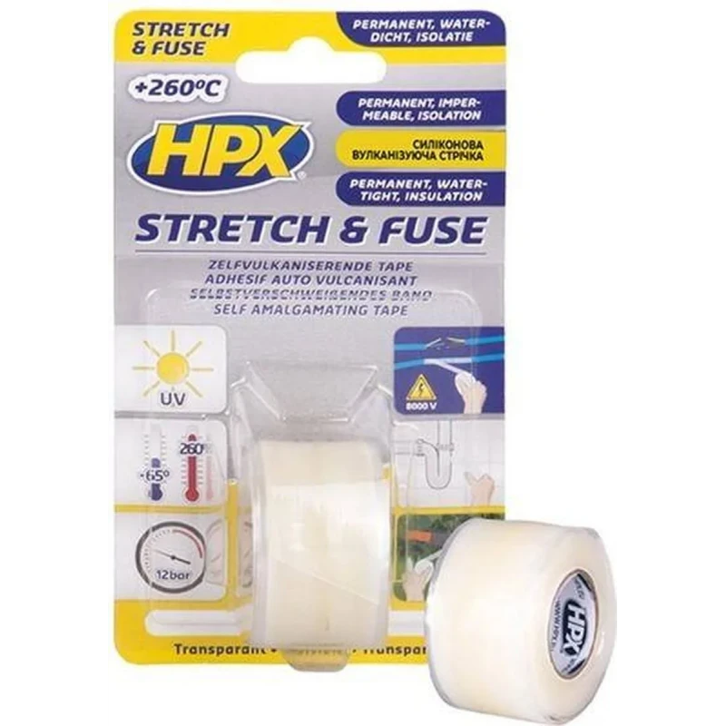 Стрічка вулканізуюча силiконова 25мм х 1,8м HPX прозора SI2580