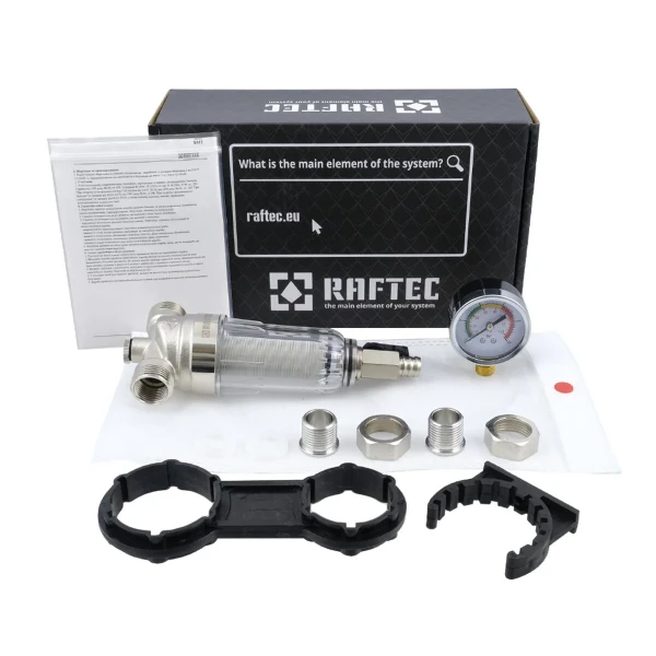 Самопромивний фільтр з манометром 1/2