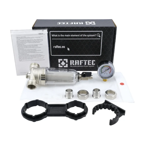 Самопромивний фільтр з манометром 3/4