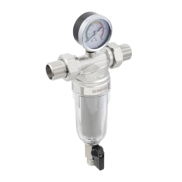 Самопромивний фільтр з манометром 3/4