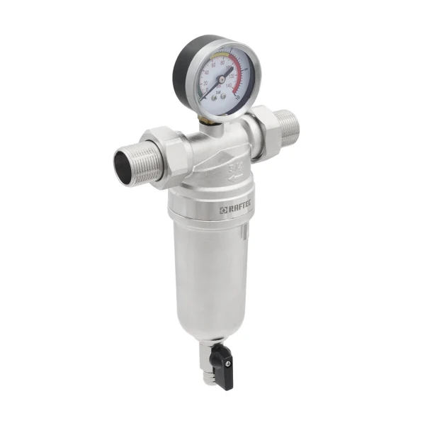 Самопромивний фільтр з манометром 3/4