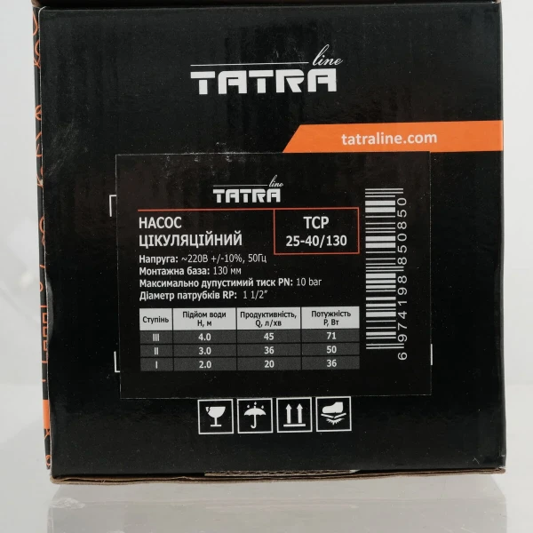 Циркуляционный насос TATRA-line TCP 25-40/130 (без кабеля)