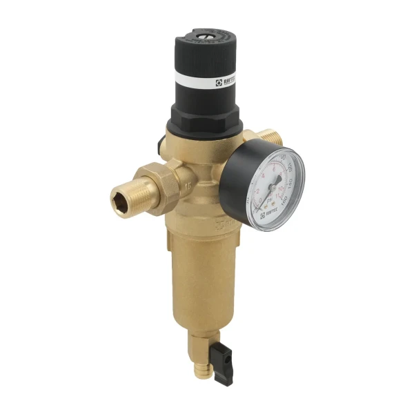 Самопромивний фільтр з редуктором для гарячої води 1/2