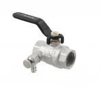 Кран кульовий з дренажем Raftec BLACK DN20 3/4