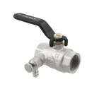 Кран кульовий з дренажем Raftec BLACK DN20 3/4