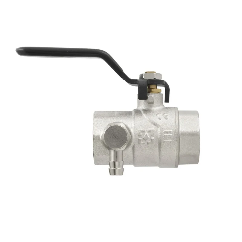 Кран кульовий з дренажем Raftec BLACK DN20 3/4