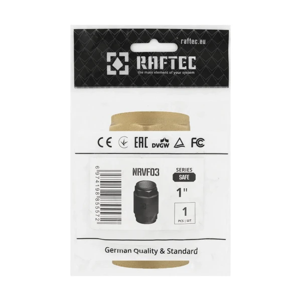 Обратный клапан для воды Raftec EUROPE DN25 1