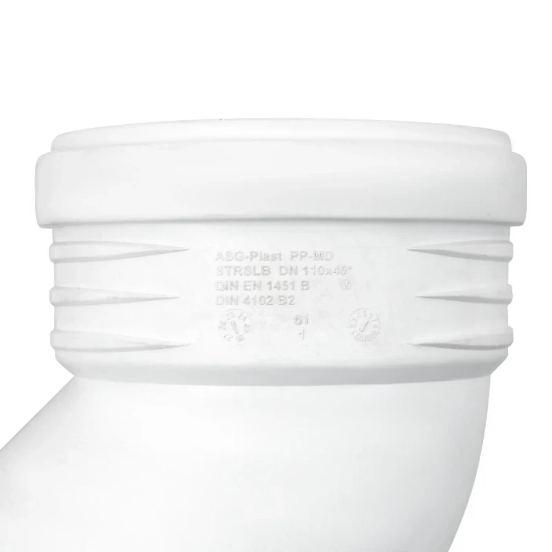 Коліно внутрішнє безшумне ASG S-LINE ф 110мм x45°