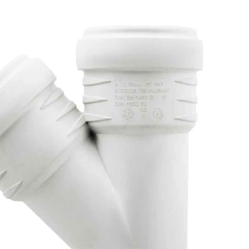 Тройник внутренний бесшумный ASG S-LINE ф 50мм x45°