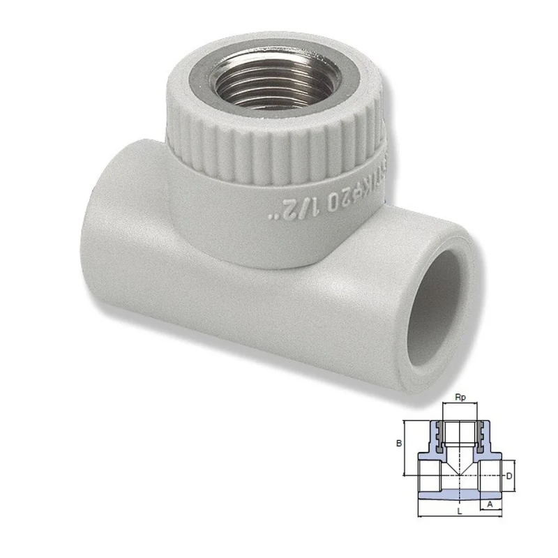 Тройник ровный Ekoplastik 20х1/2