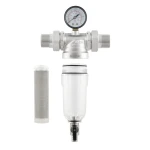 Самопромивний фільтр з манометром для холодної води 1