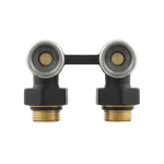 Вузол нижнього підключення радіатора Raftec BLACK кутовий 1/2