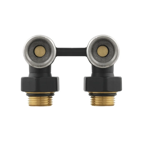 Вузол нижнього підключення радіатора Raftec BLACK кутовий 1/2