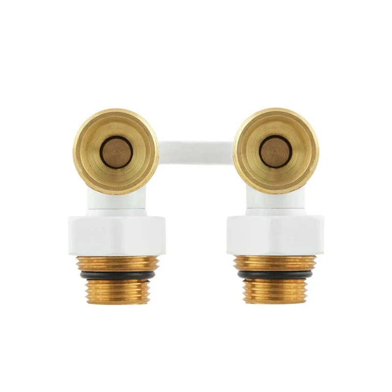 Термокомплект нижнього підключення кутовий з термоголовкою Raftec WHITE DAHU11-W