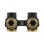 Термокомплект нижнего подключения угловой с термоголовкой Raftec BLACK DAHU11-B