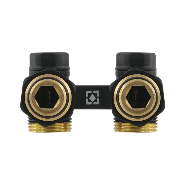 Термокомплект нижнего подключения угловой с термоголовкой Raftec BLACK DAHU11-B