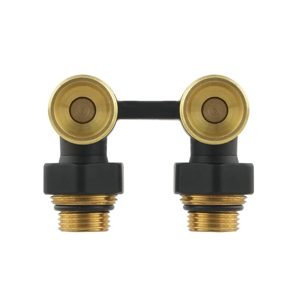 Термокомплект нижнего подключения угловой с термоголовкой Raftec BLACK DAHU11-B