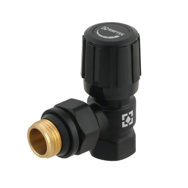 Комплект для подключения радиатора угловой Raftec BLACK 1/2