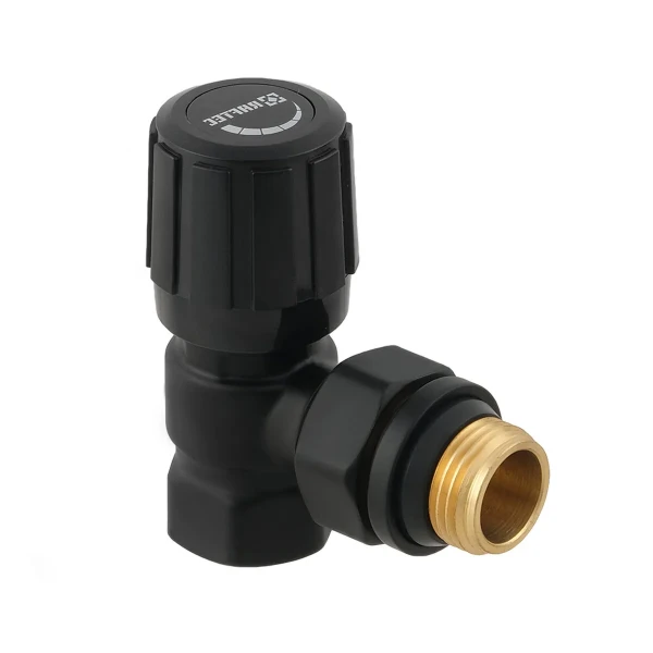 Комплект для подключения радиатора угловой Raftec BLACK 1/2