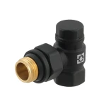 Комплект для подключения радиатора угловой Raftec BLACK 1/2