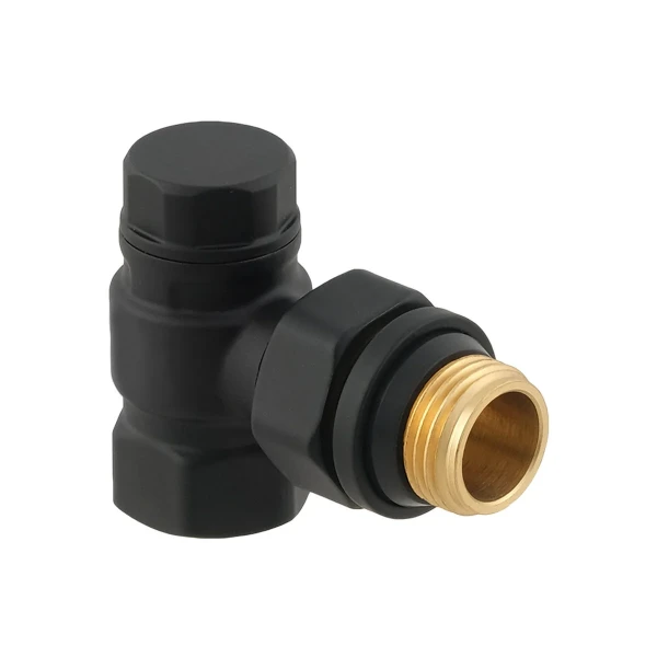 Комплект для подключения радиатора угловой Raftec BLACK 1/2