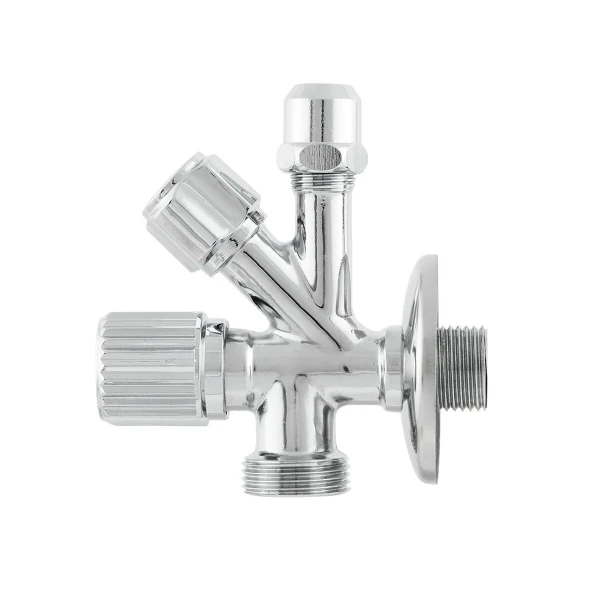 Кран приладовий кутовий Raftec Silver 1/2