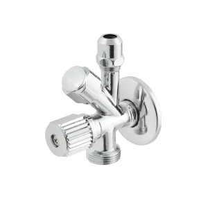 Кран приладовий кутовий Raftec Silver 1/2