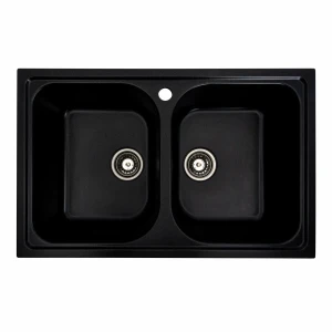 Гранітна мийка для кухні Platinum 7950 Equatoria матовий Чорний металік Гранітна мийка для кухні Platinum 7950 Equatoria матовий Чорний металік