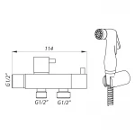 Монокран Zerix LR5398-4 для гигиен. душа и бачка унитаза (LL1212)