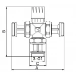 Триходовий розподільний клапан