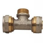 Обтискний трійник з зовнішньою різьбою