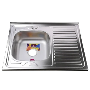 Мийка кухонна накладна прямокутна 800х600х180 Decor Left MR 8060 L D Mira